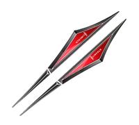 VeroCh 2 pièces Voiture 3D Metal Garde-Boue Badge Logo, pour Lincoln MKC MKZ MKX MKT Autocollant Voiture Style Garniture Accessoires,C/Red