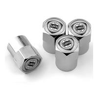 VeroCh 4 Pièces Bouchon Valve Pneu Voiture,Résistant Corrosion Métal Bouchons Valve Voiture avec Logo,pour Lancia Alto Across Lgnis Solio Grand,Anti PoussièRe Antivol,B