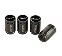 VeroCh 4 Pièces Bouchon Valve Pneu Voiture,Résistant Corrosion Métal Bouchons Valve Voiture avec Logo,pour Lynk & Co 01/02/03/05/03+/06 Alto Across Lgnis Solio Grand,Anti PoussièRe Antivol,C