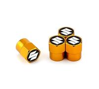 VeroCh 4 Pièces Bouchon Valve Pneu Voiture,Résistant Corrosion Métal Bouchons Valve Voiture avec Logo,pour Suzuki Jimny Alto Across Lgnis Solio Grand,Anti PoussièRe Antivol,B