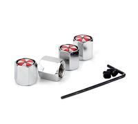 VeroCh 4 Pièces Bouchon Valve Pneu Voiture,Résistant Corrosion Métal Bouchons Valve Voiture avec Logo,pour Umbrella Alto Across Lgnis Solio Grand,Anti PoussièRe Antivol,B