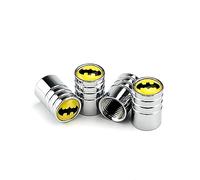4 Pièces Bouchon Valve Pneu Voiture,Résistant Corrosion Métal Bouchons Valve Voiture avec Logo,pour Batman Alto Across Lgnis Solio Grand,Anti PoussièRe Antivol