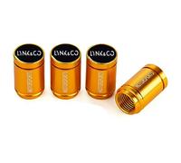 VeroCh 4 Pièces Bouchon Valve Pneu Voiture,Résistant Corrosion Métal Bouchons Valve Voiture avec Logo,pour Lynk & Co 01/02/03/05/03+/06 Alto Across Lgnis Solio Grand,Anti PoussièRe Antivol,E