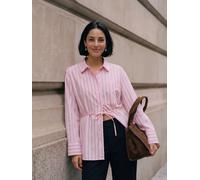 veromoda VERO MODA Long Sleeve Belted Stripe Shirt Rose FR 42 (EU 40)