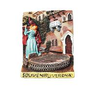 Verona Italy Aimant de réfrigérateur 3D Roméo et Juliette en résine, fait à la main, décoration de la maison et de la cuisine
