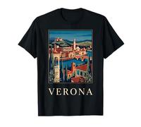 Vérone Italie Arène Romaine Rétro Voyage Design T-Shirt