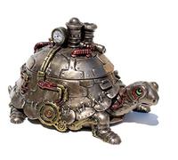 Veronese Boîte à bijoux tortue steampunk en bronze coulé à froid
