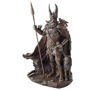 Veronese by Joh. Vogler GmbH Sculpture du père des dieux Odin - En bronze - 25 cm - Seigneur de guerre - Dieu des morts - Mythologie nordique