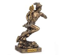 Veronese Design 3 1/2 Dieu grec Herms Le Messager des Dieux Figurine miniature peinte la main Finition bronze