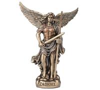 Veronese Design 4 Zadkiel L'Archange de la Miséricorde Polystone Peint à la main Finition bronze Figurine de collection Décoration d'intérieur