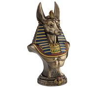 Veronese Design Ancien Buste égyptien du Dieu Jackal Anubis Finition Bronze