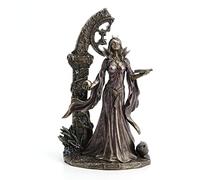 Veronese Design Aradia Statue de la Reine des Sorcières Wiccan en résine coulée à Froid Finition Bronze Antique