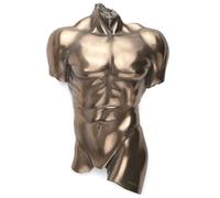 Veronese Design Bronze Finish Nude Male Torso Wall Hanging Figure Anatomy