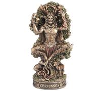 Veronese Design Cernunnos Figurine miniature de collection en polyrésine peinte à la main Finition bronze Cernunnos Le Dieu celtique des sauvages 9,5 cm