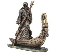 Veronese Design Charon Ferryman of The River Styx Figurine miniature en résine peinte à la main Finition bronze 9,5 cm