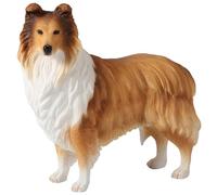 Veronese Design Figurine de chien Collie rugueux 14 cm Sculpture en résine peinte à la main Décoration d'intérieur