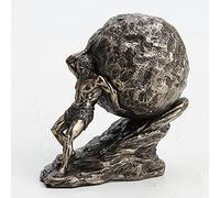Veronese Design Figurine de Collection Sisyphe Roulant Le Boulder en résine Bronze coulée à Froid 11,4 cm de Haut