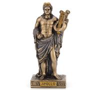 Veronese Design Figurine miniature du dieu grec Apollon en rsine peinte la main, finition bronze, 3 3/8 pouces