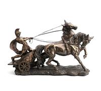Veronese Design Grande statue de char romain en résine coulée finition bronze 64 cm