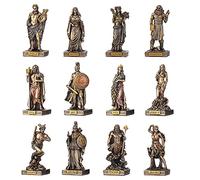 Veronese Design Lot de 12 Figurines Miniatures du Panthéon Grec Olympiens Finition Bronze