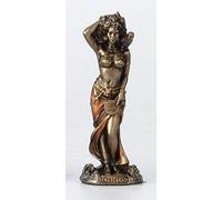 Veronese Design Oshun Santeria Orisha Déesse de l'amour, de la beauté et du Mariage en résine moulée Peinte à la Main Finition Bronze Antique 8,9 cm