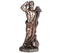 Veronese Design Sculpture Dionysos Grec Dionysus en résine coulée à Froid Finition Bronze Antique 16,5 cm