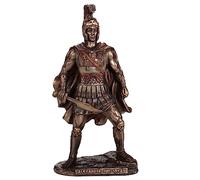 Veronese Design Sculpture en résine Alexandre le Grand Roi de Macédoine Finition bronze 16 cm