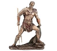 Veronese Design Sculpture en résine coulée à froid en forme de gladiateur romain Le Retiarius - 27,2 cm