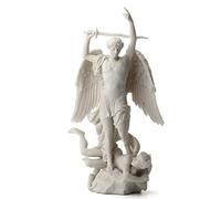 Veronese Design Sculpture en résine de l'archange Saint Michel debout sur le démon Francisque Joseph Duret 38,1 cm