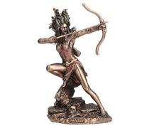 Veronese Design Sculpture en résine peinte à la main en forme d'arc et de flèche Méduse la Gorgone 10,4 cm