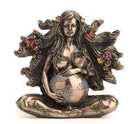 Veronese Design Sculpture Gaia en résine coulée à Froid avec Papillons 11,4 cm