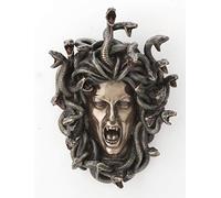 Veronese Design Sculpture murale Tête de Méduse le serpent gorgone grec Finition bronze