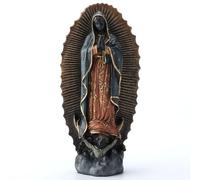 Veronese Design Sculpture religieuse en résine peinte à la main Vierge de Guadalupe noire de 16,5 cm