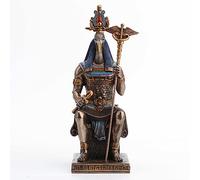 Veronese Design Sculpture Thoth Le Dieu égyptien de la Sagesse Assis dans Son trône en résine coulée à Froid Finition Bronze 24 cm