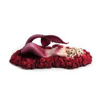 Veronese Design Selena Fenech Figurine sirène Rouge Flottant dans la mer de Roses