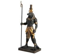 Veronese Design Sobek Figurine de collection peinte à la main Dieu égyptien du Nil 29 cm