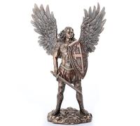 Veronese Design St. Michael The Archangel in Battle Gear Bronze Finish Statue