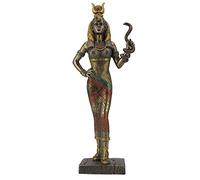 Veronese Design Statue de déesse égyptienne Hathor Tenant Un Serpent 29,2 cm