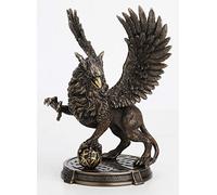 Veronese Design Statue de Griffin Gardien légendaire de 24 cm en résine coulée Peinte à la Main Finition Bronze Antique