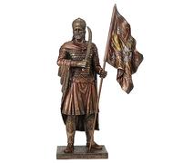 VERONESE Design Statue de l'empereur Byzantin Constantin XI Palaiologue Finition Bronze