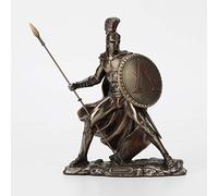 Veronese Design Statue de Table Finition Bronze du Roi Grec Leonidas Guerrier de Sparte
