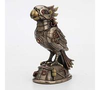 Veronese Design Statue de Table Style Steampunk avec Finition métallique pour calopsitte/Perroquet