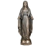 Veronese Design Statue de Vierge Marie en résine coulée à Froid Finition Bronze Décoration d'intérieur 20,3 cm