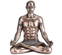Veronese Design Statue de yoga en résine coulée à froid Finition bronze 14 cm