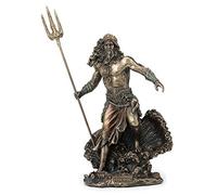 Veronese Design Statue du Dieu Grec Poséidon Debout sur Les Vagues Qui s'écrasent