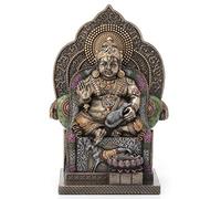 Veronese Design Statue du Dieu Hindou de la Richesse Kuvera Kuberan Protecteur du Monde - 18 cm - Finition Bronze Antique