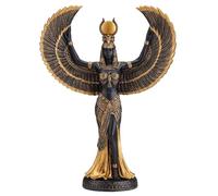 Veronese Design Sculpture en résine noire et dorée de 34 cm Isis la déesse égyptienne de la magie et de la sagesse