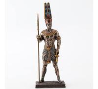 Veronese Design Statue en résine Amu, 26,4 cm de haut, roi égyptien des dieux de l'Ancien Statue en bronze