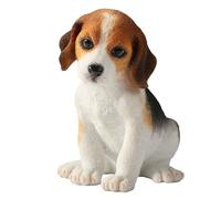 Veronese Design Statue en résine Peinte à la Main représentant Un Chiot Beagle Assis tête inclinée à Gauche 8,9 cm