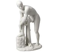 Veronese Design Statue Hermes en résine de 25,4 cm avec fixation en forme de sandle, finition blanche, sculpture grecque classique